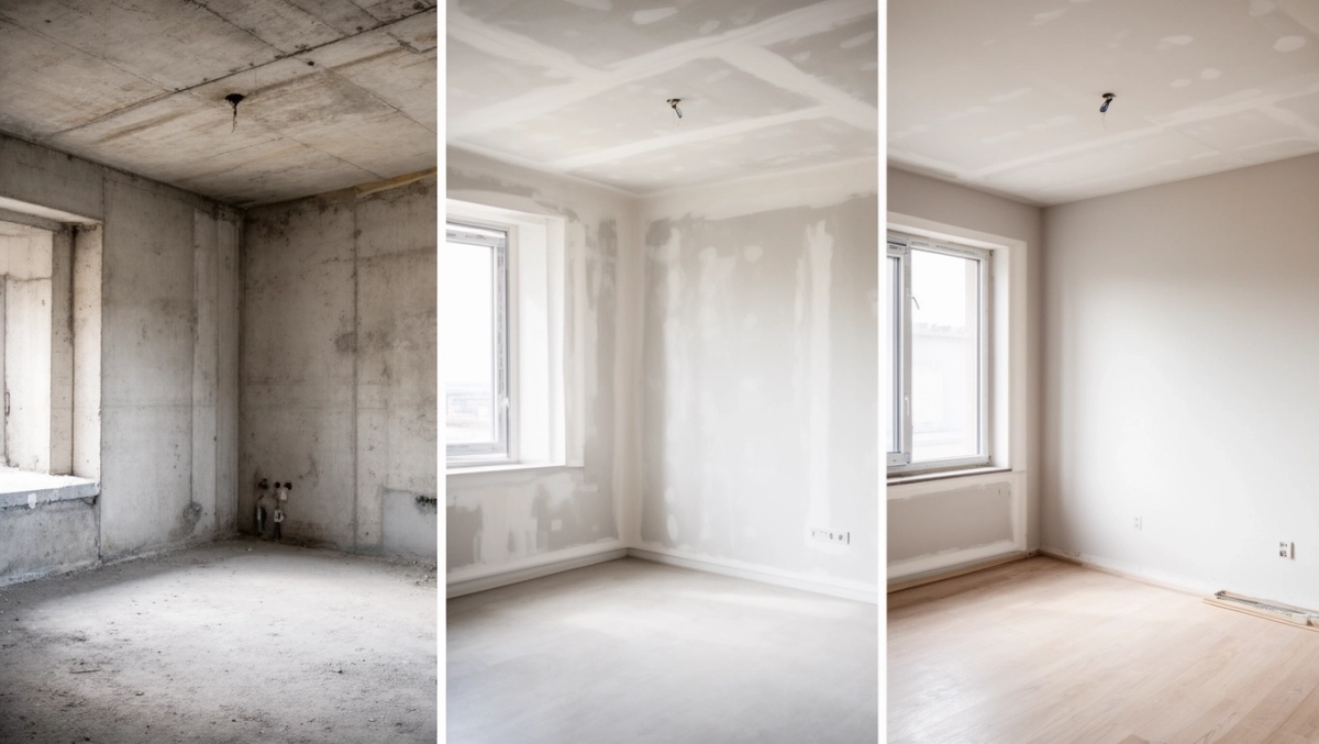 Etapy wykończenia mieszkania w stanie deweloperskim