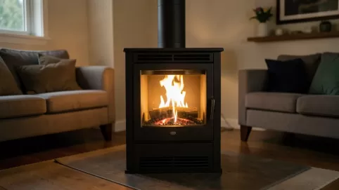 Kominek wolnostojący do rekuperacji